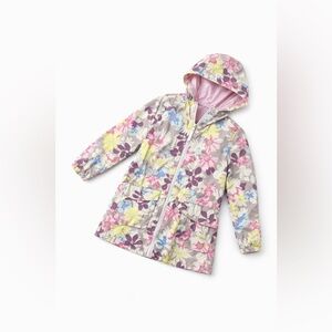 Mossimo Floral Lightweight Utility Jacket Size M Hooded Spring